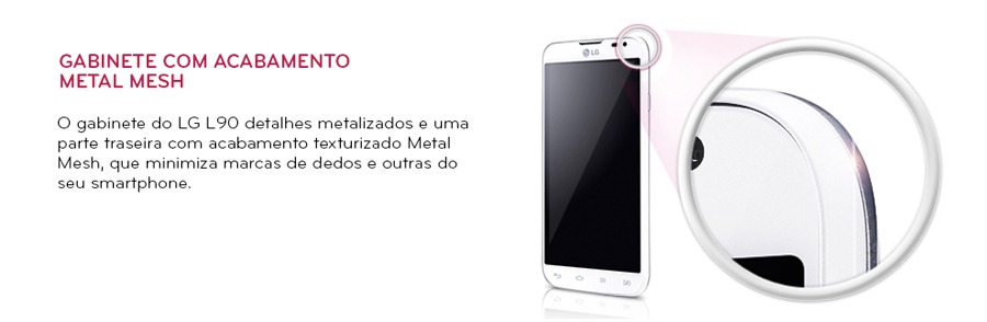 Detalhes metalizados e parte traseira com acabamento texturizado traseira texturisada
