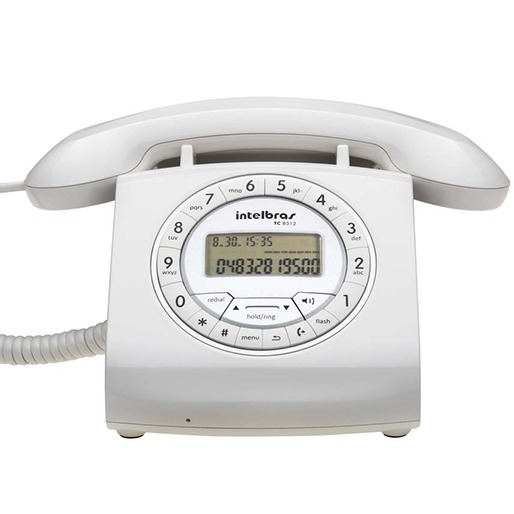 Modo de espera com 6 melodias telefone fio intelbras tc8312 identificador chamadas hold