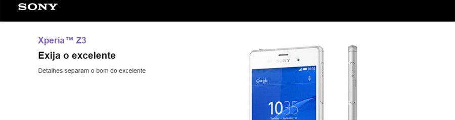 Detalhes separam o bom do excelente: Xperia Z3! Smartphone Xperia Z3 Sony