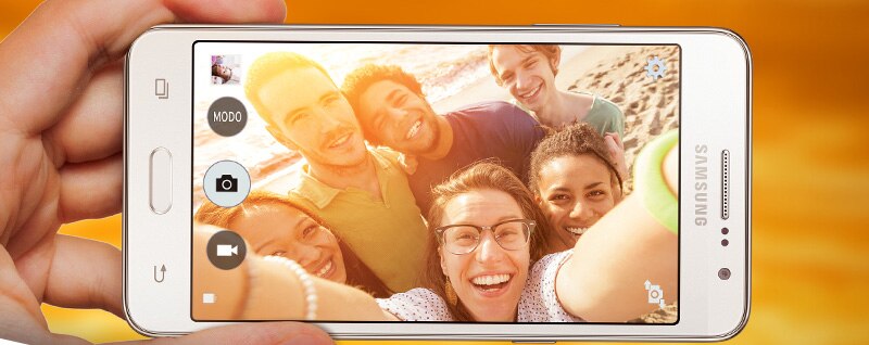 Celular Galaxy A5 Duos câmera frontal 5mp selfies