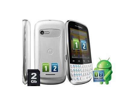 Celular dual chip Android - Telefone com teclado QWERTY e tela touch