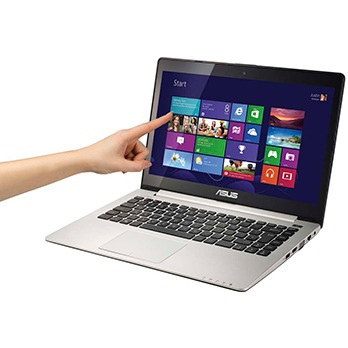 O Touch Asus VivoBook S400CA CA077H aberto Touch Asus VivoBook S400CA CA077H aberto