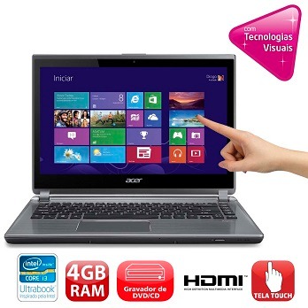 Ultrabook Touch Acer Aspire M5 com Windows 8 Ultrabook Touch Acer Aspire M5 com Windows 8