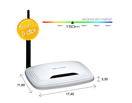 roteador wireless TP Link TL WR740N alcance