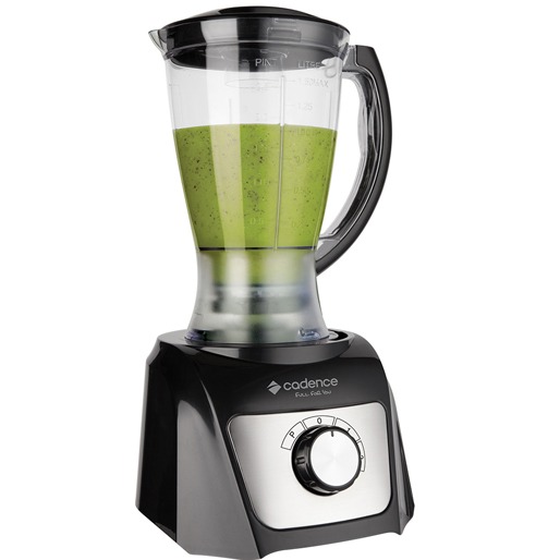 Com duas velocidades, agiliza os seus preparos Multiprocessador Alimentos Full For You Cadence liquidificador jarra