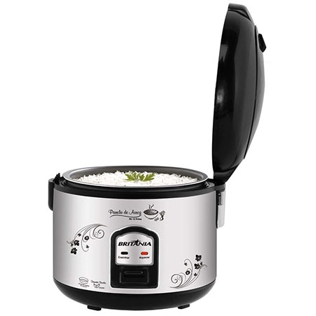 Prepare muito mais arroz com a PA12 Prime Panela Elétrica de Arroz Britânia PA12 Prime arroz