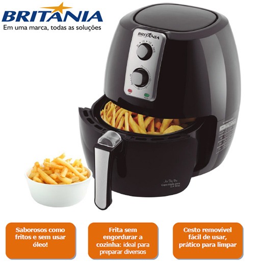 Fritadeira Air Fry Pro Britânia 2,4 Litros Fritadeira Air Fry Pro Britânia