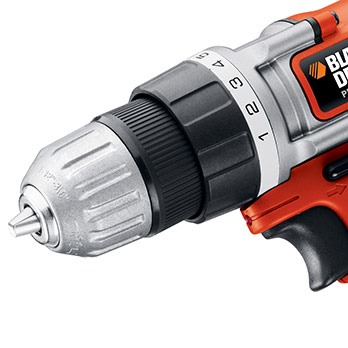 Detalhe da furadeira parafusadeira Black&Decker a bateria LD112-BR furadeira parafusadeira Black&Decker a bateria LD112-BR detalhe