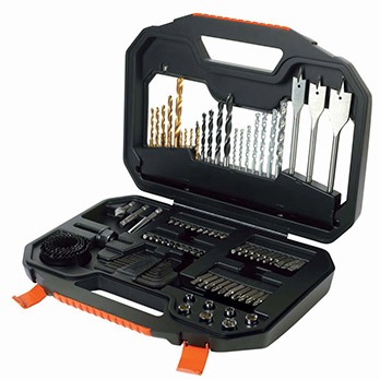 O conjunto para furar e parafusar Black&Decker A7187 XJ 100 peças conjunto para furar e parafusar Black&Decker A7187 XJ 100 peças