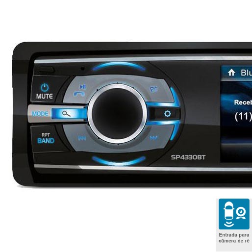 5 diferentes pré-equalizações DVD Player Automotivo Positron SP4330BT Memorize até 18 estações FM e outras 12 estações AM