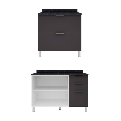 Design moderno e funcional cozinha bartira Rubi mdp