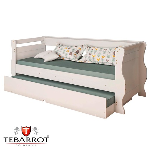 Confeccionada com material muito resistente bicama solteiro tebarrot doll branca mdf mdp