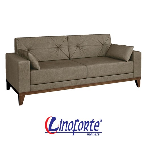Sofá 3 Lugares Linoforte Grazzi sofá 3 lugares linoforte grazzi