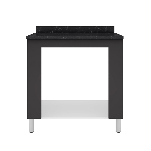 Produzido em MDP Balcão Forno Cooktop Bartira Rubi móveis pés alumínio