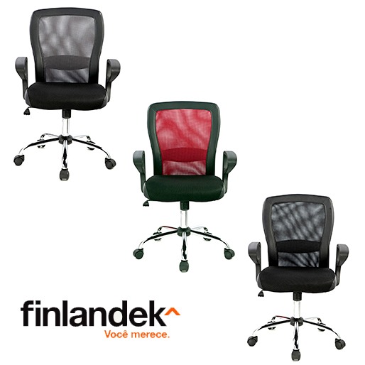Base gira e os pés possuem rodinhas Finlandek Evolution Rodinhas