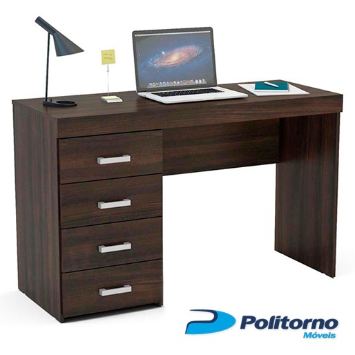 Mesa para os estudos ou home office mesa computador escritório mdp 4 gavetas