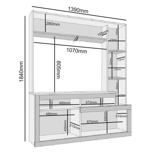 Medidas Para Sala De Tv ~ Estante Benetil Liz para TV de Até 47 Estantes no Pontofriocom Medidas Para Sala De Tv ~ Estante Benetil Liz para TV de Até 47 Estantes no Pontofriocom