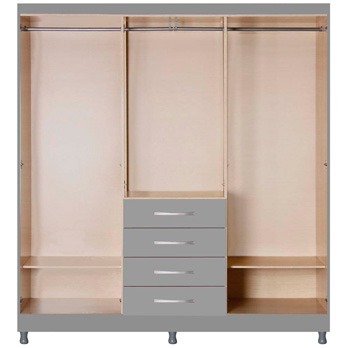 A capacidade é incrível guarda-roupa Bartira Signus aberto