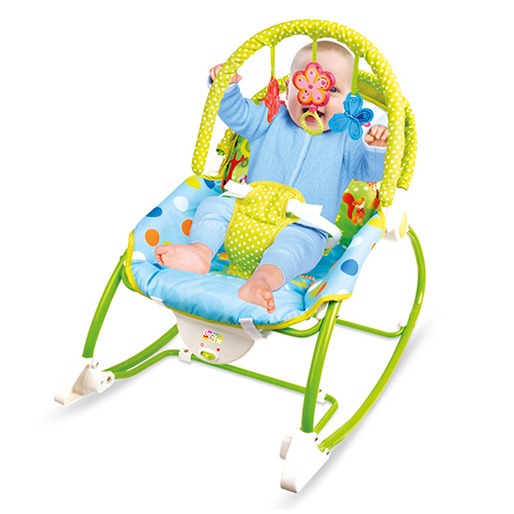 Aproveite a função vibratória para relaxar o bebê cadeira baby style selva função vibratória