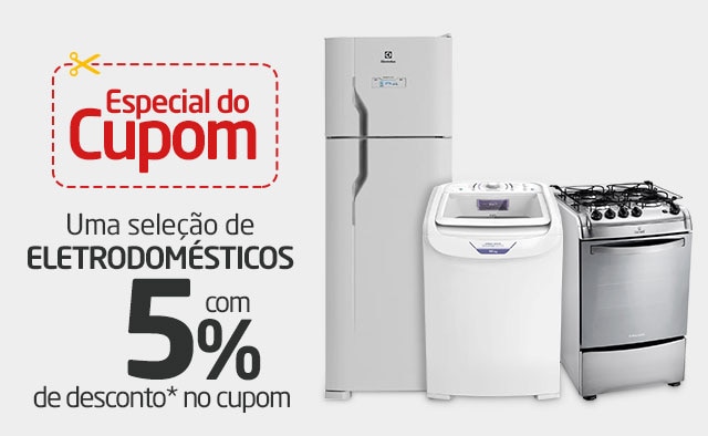 Especial Eletrodomesticos com 5 de desconto Especial Eletrodomesticos com 5 de desconto