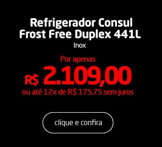 Cópia de Refrigerador Consul CRM54BK Frost Free Duplex 441L - Inox