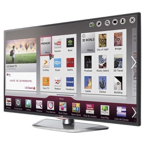 Smart TV Cinema 3D LED 47” Full HD LG 47LA6204 com Função Torcida ...