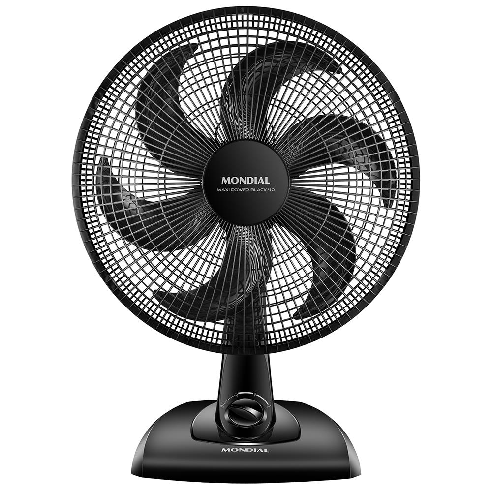 Ventilador de Mesa Mondial Maxi Power Black NV-75-6P-NP 40cm com 3 Velocidades - Preto