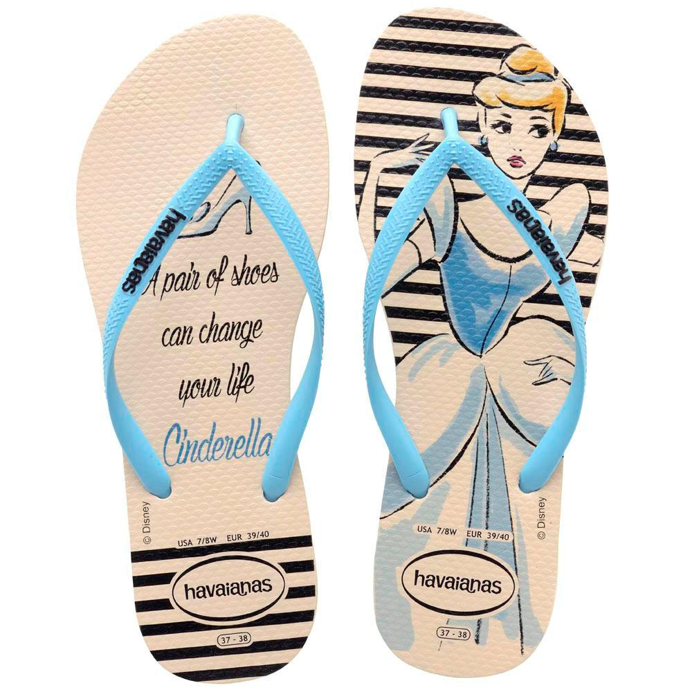chinelo havaianas azul feminino