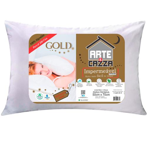 Travesseiro Arte & Cazza Gold em Algodão 200 Fios com 1 Peça - Branco é boa?