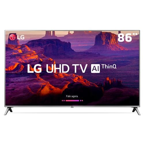 Menor preço em Smart TV LED 86" Ultra HD 4K LG 86UK6520PSA com IPS, Inteligência Artificial ThinQ AI, WI-FI, Processador Quad Core, HDR 10 Pro, HDMI e USB