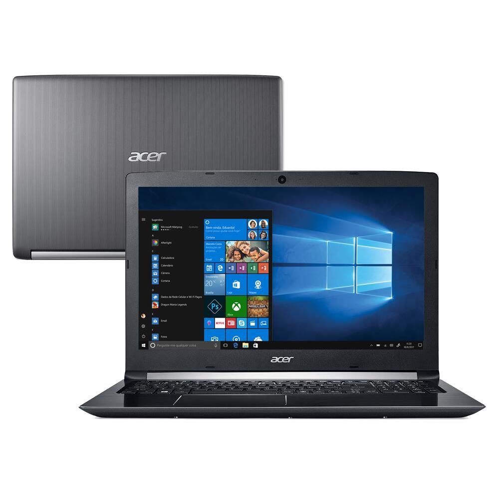 Notebook Acer Core i7-8550U 8GB 1TB Placa de Vídeo 2GB Tela Full HD 15.6” Windows 10 Aspire A515-51G-C690