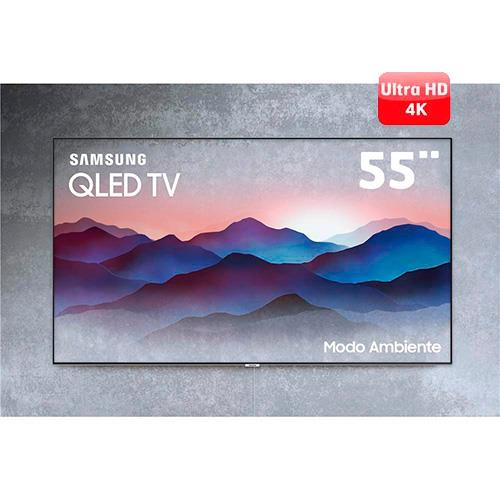 Menor preço em Smart TV QLED 55" UHD 4K Samsung QN55Q7FN com Conexão Invisível, Modo Ambiente, Pontos Quânticos, HDR, Design 360º, Controle Remoto Único - 2018