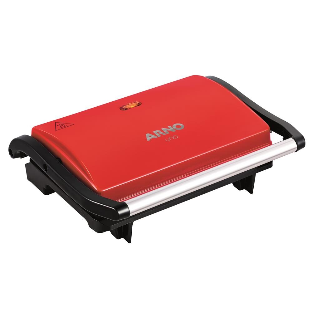 Grill Arno Compact Uno com Antiaderente - Vermelho