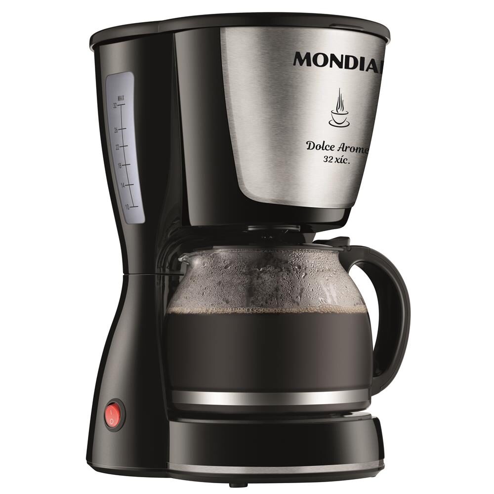 Cafeteira Elétrica Mondial Dolce Arome Inox C-32I 32 Xícaras - Preto