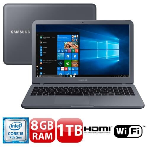 Notebook Samsung Core i5-7200U 8GB 1TB Tela 15.6” Windows 10 Expert NP350XAA-JD1BR é boa?