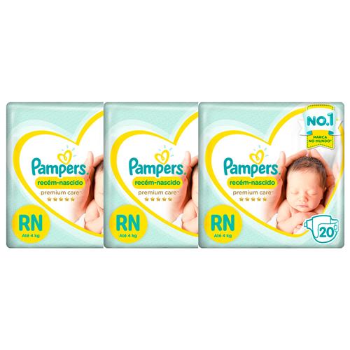 Black Friday 21 Fralda Pampers Recem Nascido Premium Care Rn Ate 4 Kg Kit Com 60 Unidades Ponto