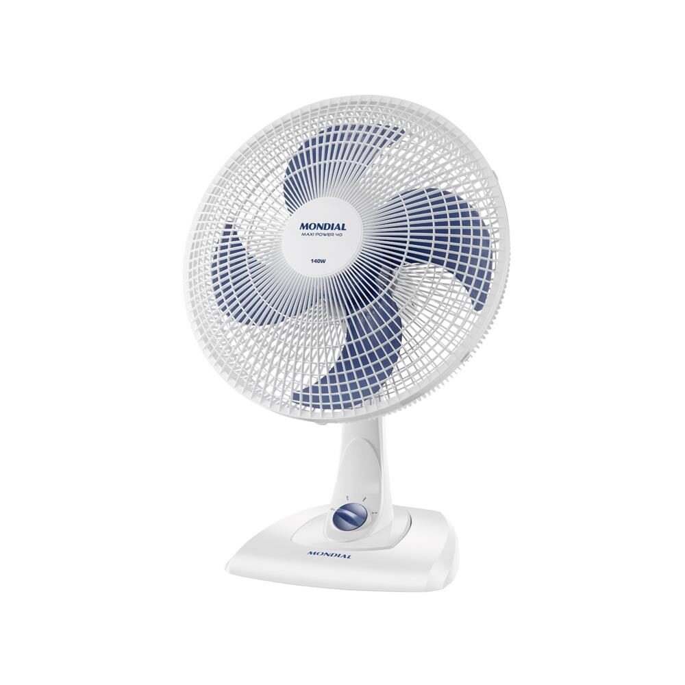 Ventilador de Mesa Mondial Maxi Power V-45-4P-NP Branco/Azul - 40cm