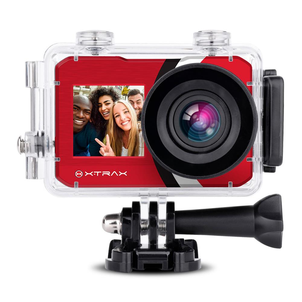 Câmera Digital e Filmadora Xtrax Selfie 4K 16MP Vermelha