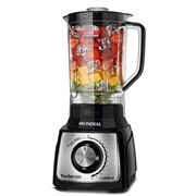 Liquidificador Mondial Turbo Inox L1200 BI com 12 Velocidades 1200W – Preto/Inox