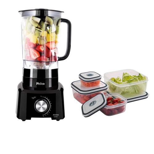Liquidificador Philco PH900 12 Velocidades 1200W + Conjunto de Potes Herméticos Electrolux em Polipropileno 4 Peças é boa?