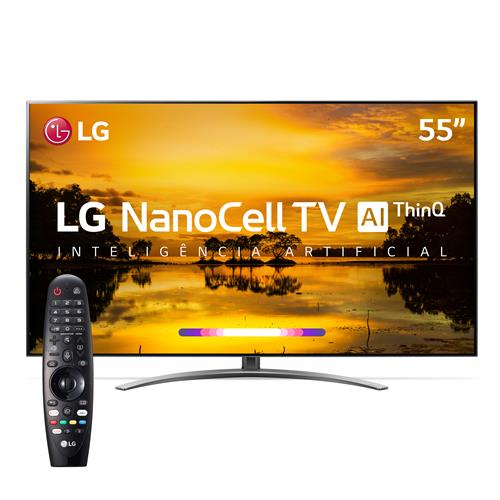 Menor preço em Smart TV LED 55" UHD 4K LG 55SM9000PSA NanoCell, ThinQ AI Inteligência Artificial IoT, IPS, HDR, Dolby Vision, Dolby Atmos e Controle Smart Magic