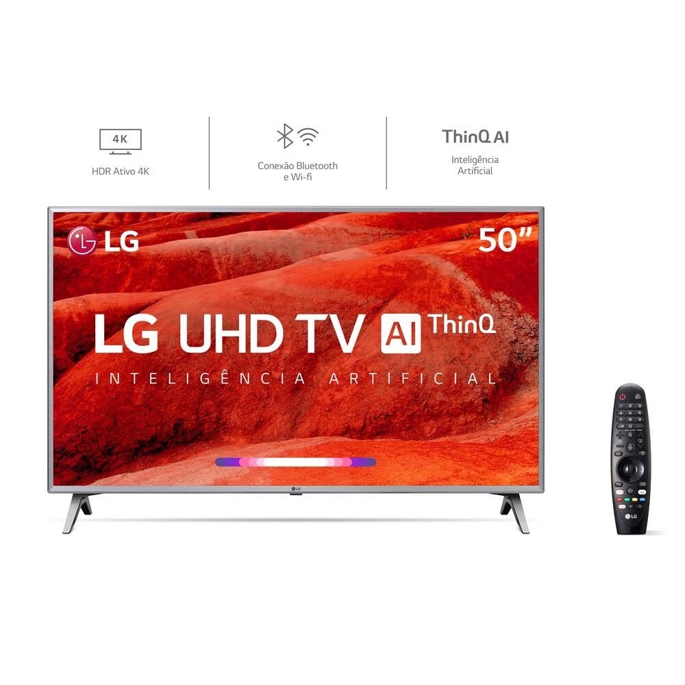 Smart Tv Led 50 Uhd 4k Lg 50um7500psb Thinq Ai Inteligencia Artificial Iot Hdr Ativo Webos 4 5 Ultra Surround Controle Smart Magic E Bluetooth Shopping Tudoazul