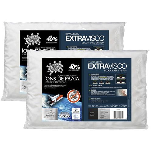 Travesseiro Fibrasca Block Base System Extravisco Ions de Prata Branco - 2 Unidades é boa?