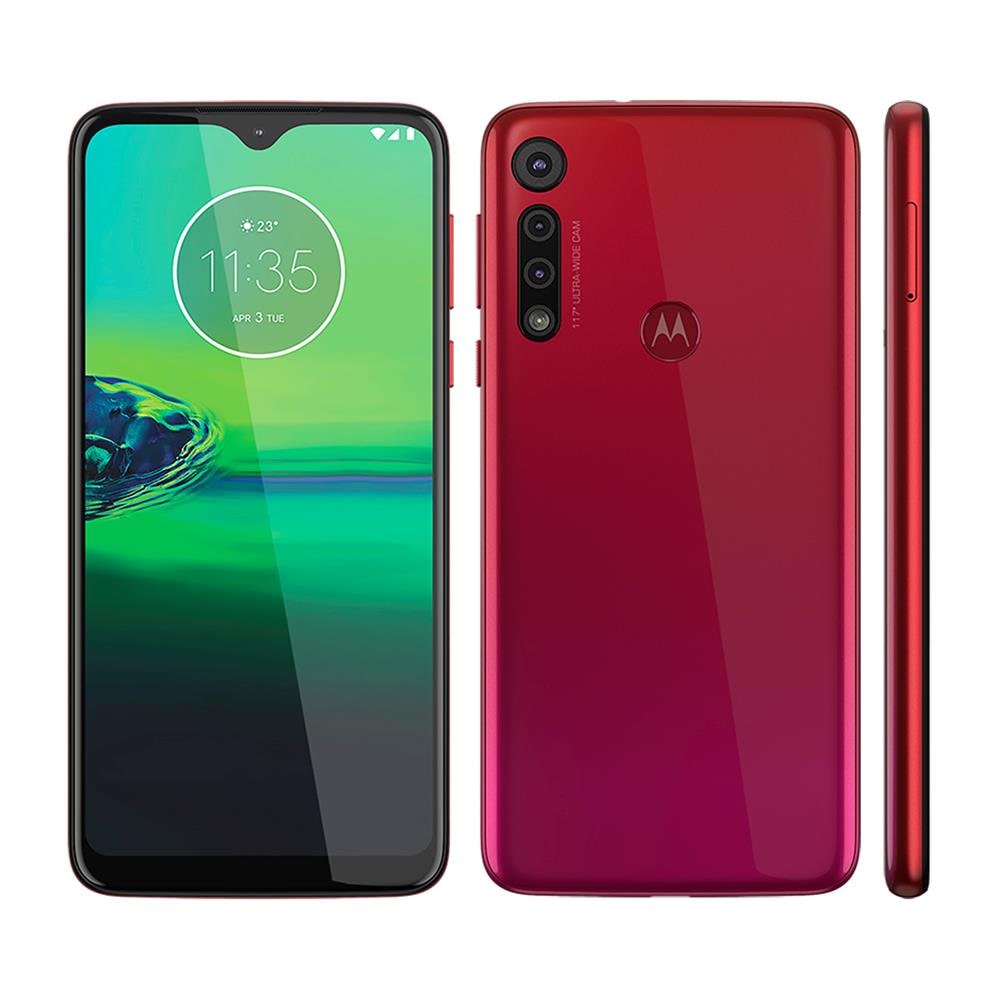 Smartphone Motorola G8 Play, Vermelho Magenta, XT2015-2, Tela de 6,2", 32GB, 13+8+2MP