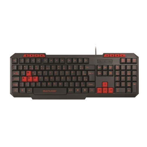 Menor preço em Teclado Gamer Multilaser TC242 com Hotkeys Multimídia - Vermelho