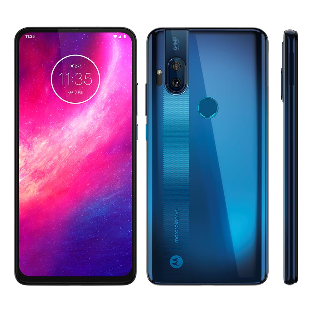 Smartphone Motorola One Hyper Azul Oceano 128GB, Tela Total Vision de 6.5”, Câmera Traseira Dupla, Câmera Selfie Pop-Up de 32MP, Processador Qualcomm