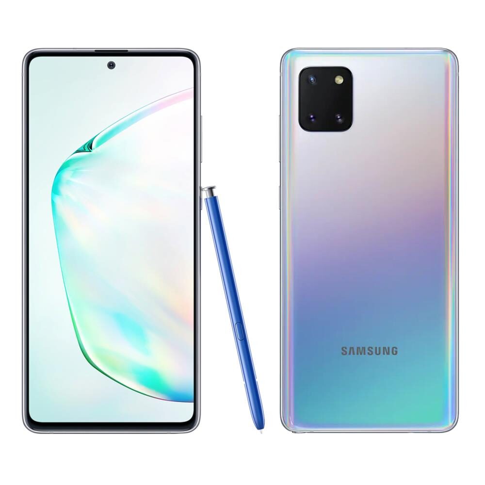 Smartphone Samsung Galaxy Note 10 Lite Prata 128GB, 6GB RAM, Tela de 6.7", Câmera Traseira Tripla, Caneta S-Pen e Leitor de Digital na Tela