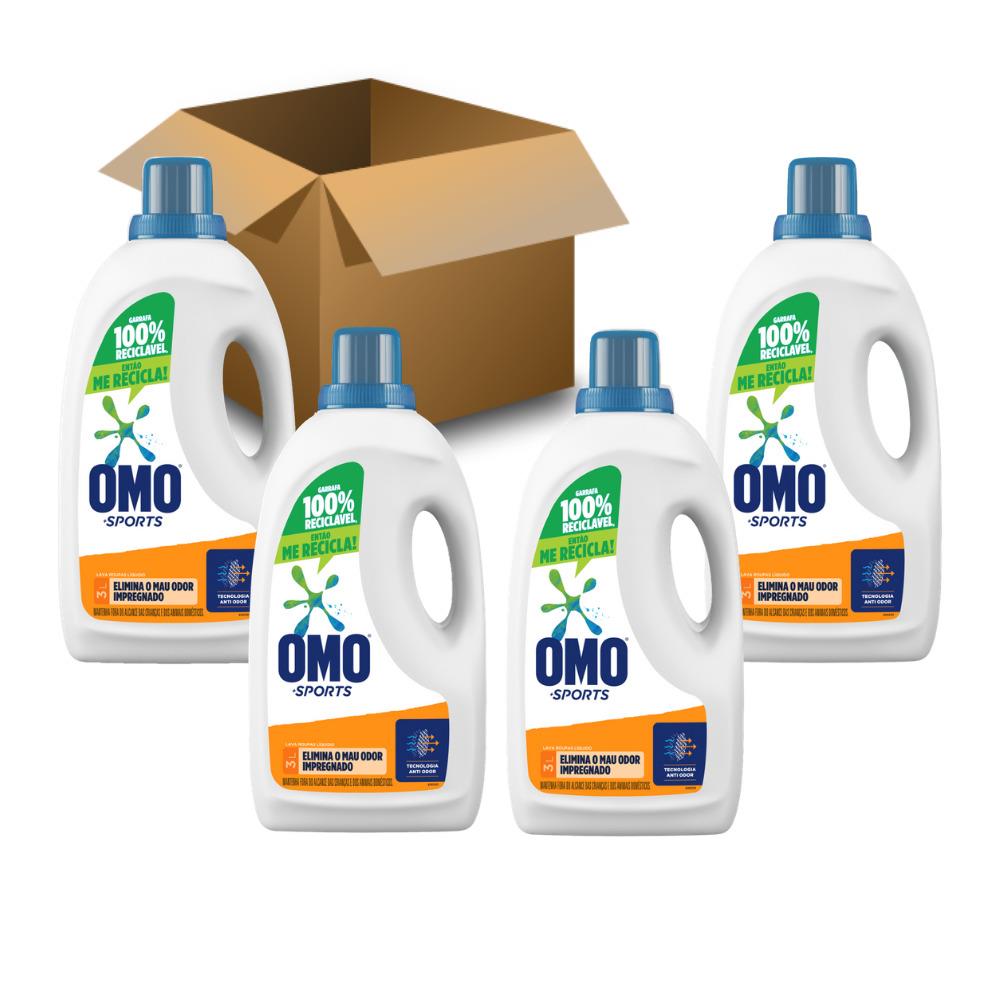 Sabão Líquido Omo Sports Galão 3L – 4 Unidades