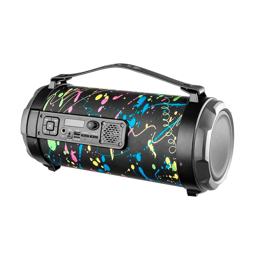 Caixa de Som Portátil Pulse Bazooka Paint Blast II SP362 com Bluetooth, USB, Micro SD e Rádio FM - 120W