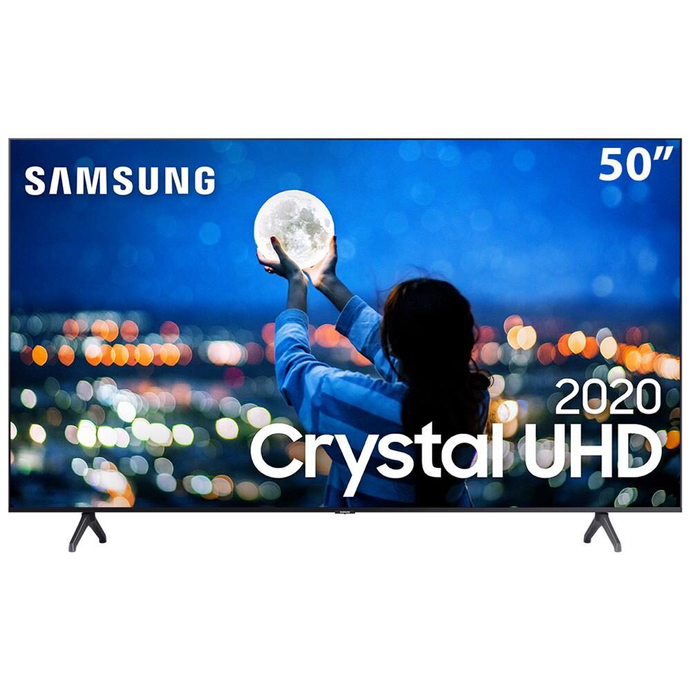 Smart TV LED 50" UHD 4K Samsung 50TU7000 Crystal UHD, HDR, Borda Infinita, Controle Remoto Único, Bluetooth, Visual Livre de Cabos - 2020